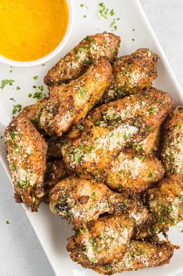 Garlic Parmesan Wings.