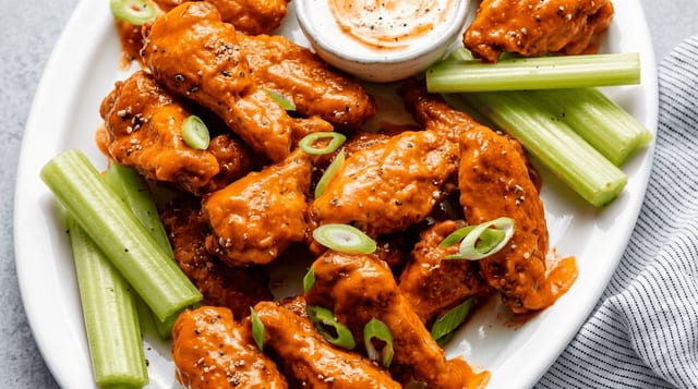 Juicy Buffalo Wings.